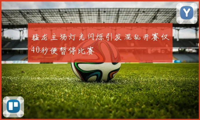 猛龙主场灯光闪烁引发混乱开赛仅40秒便暂停比赛
