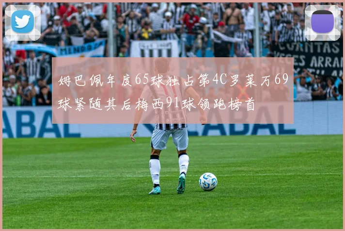 姆巴佩年度65球独占第4C罗莱万69球紧随其后梅西91球领跑榜首