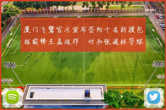 厦门飞鹭官方宣布签约十名新援包括前锋王嘉竣邓棽竹和张道林等球员